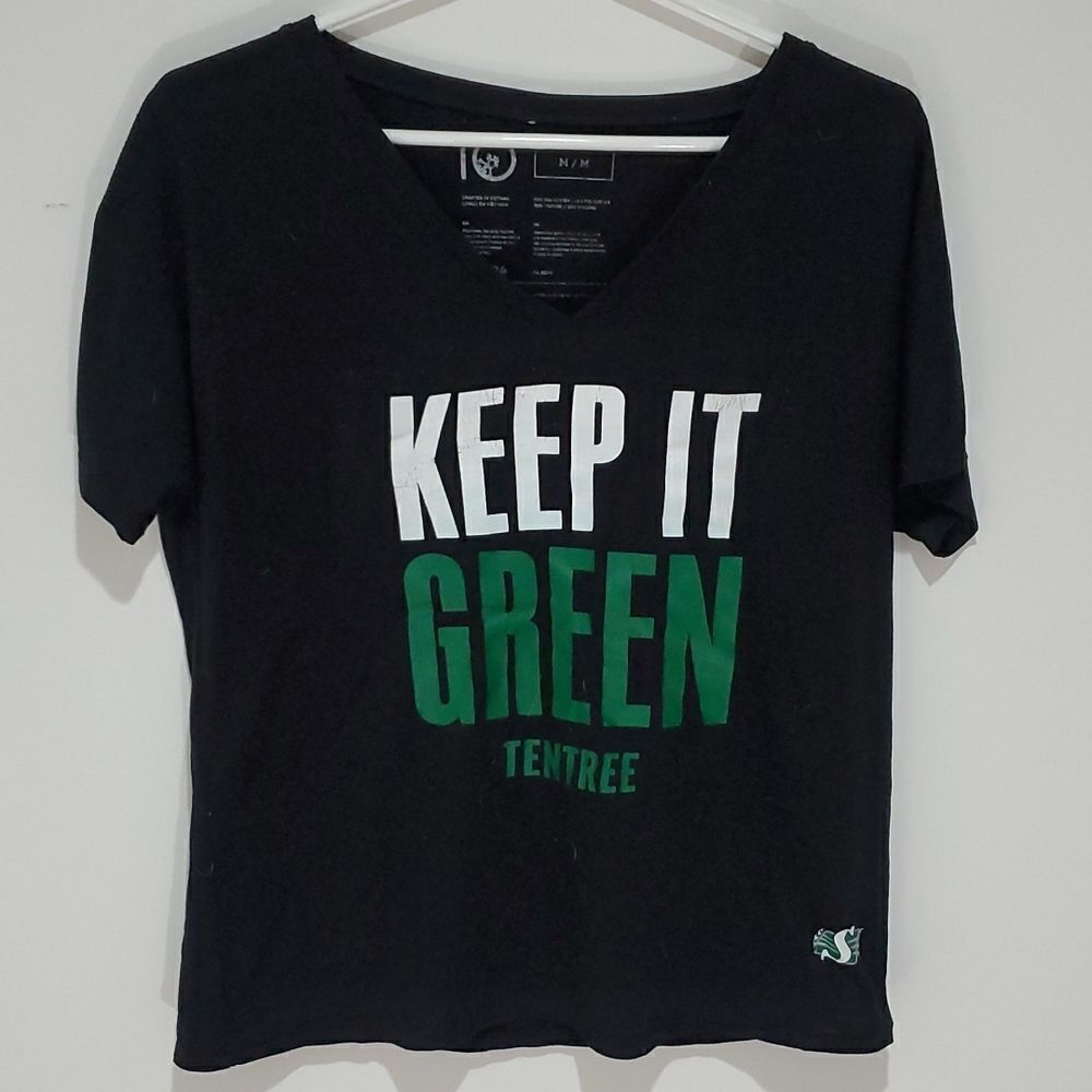 TENTREE medium black short sleeve v neck short